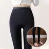 Leggings premium transparentes, color piel y reflectantes de luz para un look de pierna desnuda, perfectos para primavera y otoño, estilo fino, color nude, se pueden usar como prenda exterior, y con forro polar para invierno