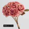 7 flores artificiales en un manojo, rosas de borde deshilachado, rosas color té, flores artificiales para decoración del hogar y de bodas, productos de alta gama terminados al por mayor