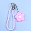 Colgante de Taza de Agua de Goma Suave de PVC Colgante de Flor Colorida Dopamina Llavero DIY Adorno de Flor Pequeña