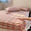 Touca de Cama de Fio de Camada Dupla de Algodão Puro Peça Única 2025 Novo Protetor de Colchão Cobertura de Cama de Algodão Integral para Solteiro Cobertura de Cama Suja All-inclusive para Uma Pessoa