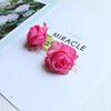Cabeça de flor rosa simulação decoração de casamento flor de lapela cabeça de flor material artesanal diy combinação de roupas flor flor