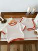 2026 Ropa Coreana para Bebés y Niños Verano Color Sólido Combinado Waffle Cómodo Casual Manga Corta + Pantalones Cortos Conjunto de Dos Piezas