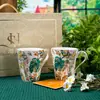 Taza de Porcelana de Hueso para el Té de la Tarde Tetera Sentido del Diseño Taza y Platillo Juego Taza de Café Caja de Regalo Regalo de Boda Alto Valor