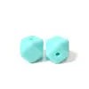 Cuentas hexagonales de silicona de 14 mm al por mayor, cuentas sueltas geométricas tridimensionales, para abalorios DIY, accesorios para pulseras y collares