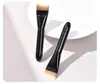 Brocha de Base de Maquillaje Forma de Cola de Pez Creciente, Brocha Plana Inclinada Ultra Delgada para Maquillaje, Brocha Cosmética para Base de Maquillaje Líquida Sin Marcas