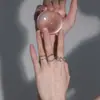 Diseño de nicho anillo de piedra lunar de alta calidad con incrustaciones textura de lujo ligero personalidad moda estilo frío anillo abierto para hombres y mujeres
