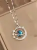 Collar Multielemento Planeta Fantasía Hermoso Completo de Diamante Zircón para Mujer Versátil Elegante Lujo Ligero Diseño de Nicho Cadena para la Clavícula