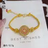 Collar colgante de rosa de oro rosa con alta retención de color, moderno y exquisito, pulsera de brújula giratoria, venta al por mayor de joyería