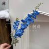 Flor Artificial 2 Horquillas plantación de cabello delphinium Jacinto material floral para auditorio de bodas Violeta bodas en casa flores artificiales al por mayor