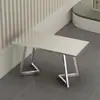 Mesa de jantar de aço inoxidável, balcão de lanches, cafeteria, loja de milk tea, conjunto de mesa e cadeira para restaurante fast-food, mesa de aço inoxidável para restaurante, mesa de jantar comercial