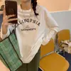 Camiseta de Algodón de Manga Larga con Estampado de Letras Estilo High Street Americano para Mujer Diseño Primavera y Otoño 2025 Ropa Casual y Versátil