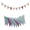 Bandera triangular de algodón nueva transfronteriza colorida bandera guirnalda para habitación de niños bandera decorativa festival de jardín de infancia bandera de crepé de muselina