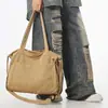 Bolso de Hombro Literario Retro Japonés de Gran Capacidad para Mujer Verano 2025 Versátil Simple Color Sólido Estilo Perezoso Bolso Cruzado