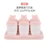 Molde para Helado Longstar Cubitera de Hielo Niños Bandeja Casera para Hielo Paleta de Hielo Paleta de Hielo Hogareño Dibujos Animados Lindo Grado Alimenticio PP