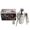 Novo Conjunto de Coqueteleira de Aço Inoxidável 750ml Copo Tubarão Coqueteleira 5 Peças Ferramentas de Bar para Misturar