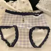 Oso de Academia~ Ropa Interior Femenina Otoño/Invierno Algodón Puro Entrepierna Grado 10A Antibacteriana Entrepierna Extendida Bragas Femeninas Lindas para Niñas
