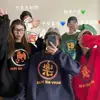 Novedad 2025 Ropa Gruesa con Forro de Polar para Año Nuevo para Mejores Amigos con Sentido de Diseño, Sudadera Holgada para Estudiantes, Tops de Moda Estilo Coreano Hong Kong para Mujeres