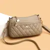 Bolsas de Suministro Directo Transfronterizas para Mujer, Estilo Nuevo, Bolso Cruzado Grande, Bolso de Hombro para Mujer, Hilo de Bordado, Bolso Madre para Dama, Bolso Cuadrado Pequeño Europeo y Americano
