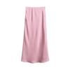 25067-25 Verano Nuevo Estilo Estilo Europeo y Americano Satén Cintura Alta Cola de Pez Lujuria Pura Elegante Cubre Caderas Falda de Un Paso
