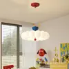 Luz de techo para habitación infantil y dormitorio Memphis, con forma de corazón colorido, moderna estilo crema de pétalos para habitación de princesa dormitorio principal, hierro