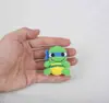 Pingente de Tartaruga Ninja Tricotado à Mão Desenho Animado Anime, Chaveiro de Animal Crochê em Lã, Pingente de Bolsa de Tartaruga Feito à Mão