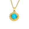 Nuevo collar bohemio de nicho ins de moda retro con gema incrustada de acero de titanio para mujer, colgante de alta gama de lujo ligero