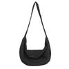 Bolsa de bolinho de textura de algodão e linho 2025 Nova bolsa japonesa casual crossbody Bolsa de pano Bolsa de ombro de grande capacidade Bolsa escolar