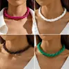 Diseño Único Transfronterizo Europeo y Americano Collar Exagerado Anudado Cadena de Serpiente con Cordón Cadena para Clavícula Joyería con Colgante Simple para Mujer