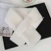 Bufanda Gruesa de Felpa Nueva para Otoño e Invierno Calentador de Cuello de Piel Sintética de Visón Bufanda Cruzada Versátil de Moda Envoltura de Cuello Cálida
