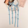 Estilo Hada Pinza para el Cabello de Cinta con Lazo Pequeño Pinza Lateral de Cinta de Ballet Pinza Larga para el Cabello con Lazo Dulce Elegante Accesorios para el Cabello