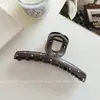 Presilha de garra geométrica com bolinhas estilo coreano minimalista para mulheres, alta qualidade e elegante, adequada para penteados presos, versátil para o uso diário, presilha de cabelo para a nuca