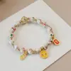Pulsera de flor fragante de Pekín para mujer, esmalte cloisonné cloisonné, pulsera de flor, pulsera de cuentas corazón a corazón, venta al por mayor