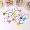 Pacote com 10 Cordas de Cabelo Coloridas Doces Fofas Coreanas Corda de Cabelo Coração de Menina Estrela Amor Tendão de Borracha Acessórios de Cabelo para Crianças