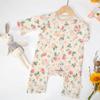 Enterizo de Bebé para Primavera y Otoño Ropa con Aire Acondicionado Clase A Algodón Puro Gasa Ropa para Recién Nacidos Mono de Bebé Traje para Gatear