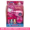 Casa de brincar coelho rosa de uma palavra mini simulação cena de vida móveis ferramentas geladeira desenho animado fofa presente para menina