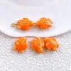 Tortuga esmaltada tortuga pequeña cerámica cuentas sueltas con cuentas DIY dibujos animados pulsera colgante collar accesorios al por mayor