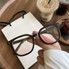 Lentes de Moda con Degradado Rubor para Mujeres con Miopía, Graduación Personalizable, Montura Negra de Moda, Montura Mágica para Look sin Maquillaje, Cara Redonda, Montura Cuadrada