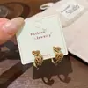 Novos Brincos de Argola em Esmalte com Estampa de Leopardo para Mulheres, Pino de Prata, Simples, Compactos, Design Exquisito, Estilosos, Brincos Vintage