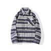 Estilo Tweed Holgado de Lana Ropa de Abrigo para Hombre Primavera y Otoño Marca de Moda Holgado Ins Nicho Estilo Perezoso Pareja Cuadros Ropa de Abrigo