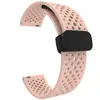 Adequado para Relógio Samsung/Huawei/Xiaomi Malha Respirável Dobrável Fivela Magnética Pulseira de Silicone 20/22mm