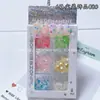 Rhinestones para Uñas de Venta Caliente Transfronterizos, Rhinestones de Base Plana, Caja de 6 Compartimentos de Color Mixto Paquete de Materiales de Accesorios para Decoración de Uñas Venta al por Mayor