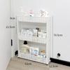 Estante Organizador DIY de Tres Niveles para Espacios Estrechos de Cocina y Baño con Ruedas, Expansión Personalizable Multifuncional Extraíble