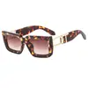 Gafas de sol cuadradas de montura grande a juego de colores decoración de letras OT adecuadas para hombres y mujeres gafas de sol de moda 4388