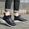 Botas de Lluvia para Hombre, Zapatos Ligeros Impermeables, Botas de Agua Cortas de Suela Plana, Zapatos de Trabajo de Goma Antideslizantes para Cocina Resistentes al Desgaste, Botas de Lluvia para Hombre, Duraderas