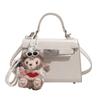 Bolsa Pequena Bolsa Feminina Verão Versátil 2025 Nova Moda Tendência Bolsa Transversal Padrão Crocodilo de Mão Pequena Bolsa Quadrada Bolsa Kelly