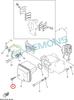 8) Zhai Mo DEMONS motor de popa barco inflável barco de borracha ranhura transversal parafuso escareado 90159-05