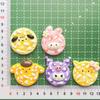 Lote de material para manualidades con forma de pastel de nieve, de resina, con forma de animal brillante, hecho a mano, con forma de horquilla, llavero, cuerda para la cabeza, taza de agua