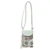 Bolsa de Celular Pequena Bolsa Transversal Simples de Alta Qualidade Moda Versátil para o Dia a Dia Bolsa Feminina Bordado Estilo Étnico Bolsa de Ombro Feminina