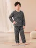 Conjunto de ropa de casa para niños y niñas, pijama infantil de otoño, ropa de casa de otoño e invierno para niñas, conjunto de pijama medio polar para bebé
