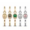 Reloj para mujer con botones vintage, sensación de alta gama, pulsera estilo ins, nicho romano transfronterizo, acabado aurora, nicho de lujo ligero para mujer